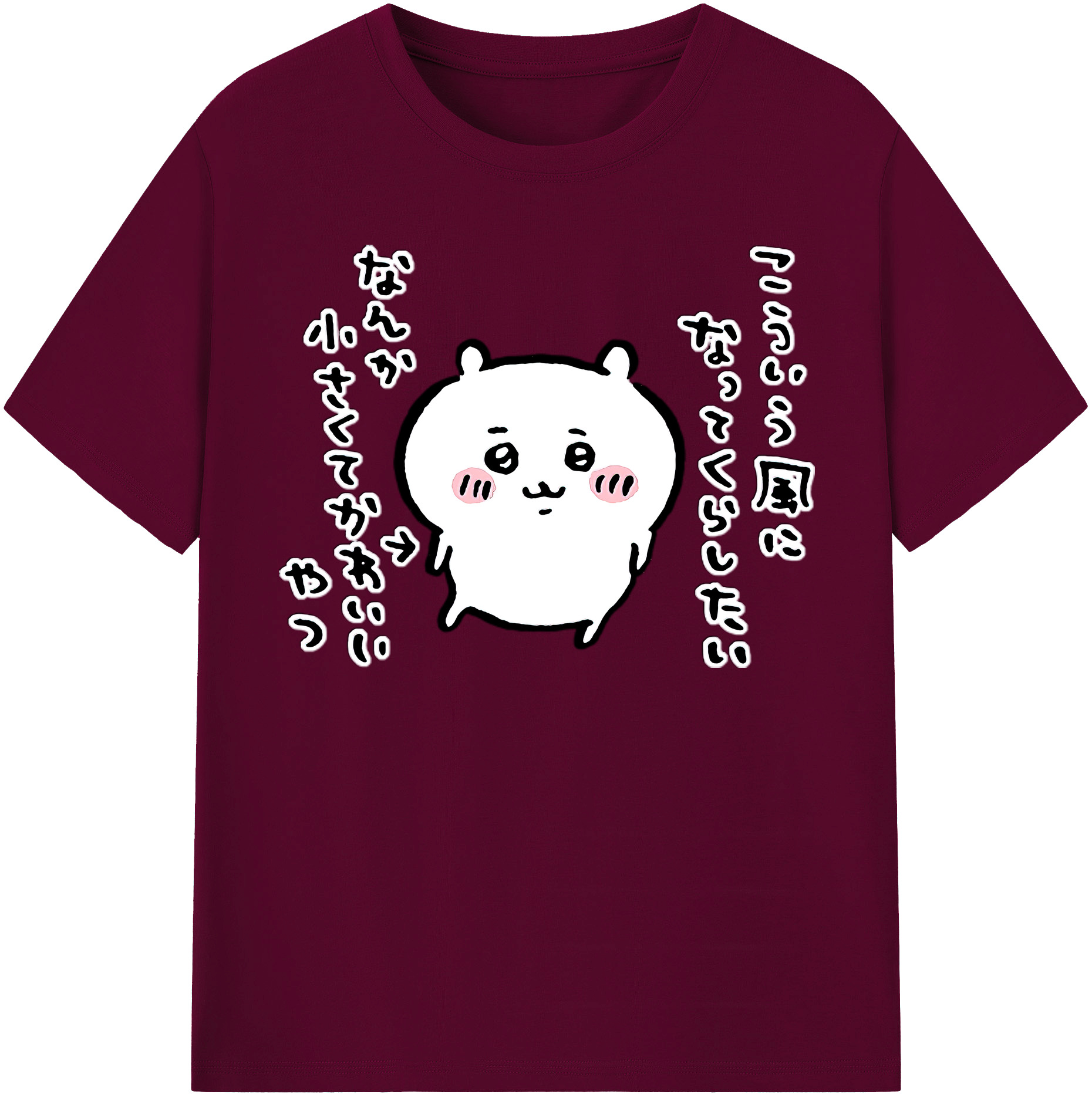 （画像用） ちいかわ ちいかわ Chii-kawa chiikawa レディースカジュアルプリントTシャツ（綿100％）